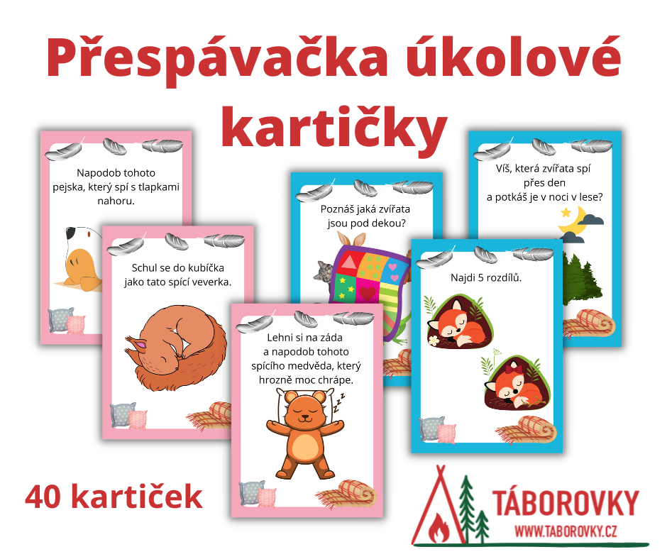 Kartičky vhodné na přespávačku